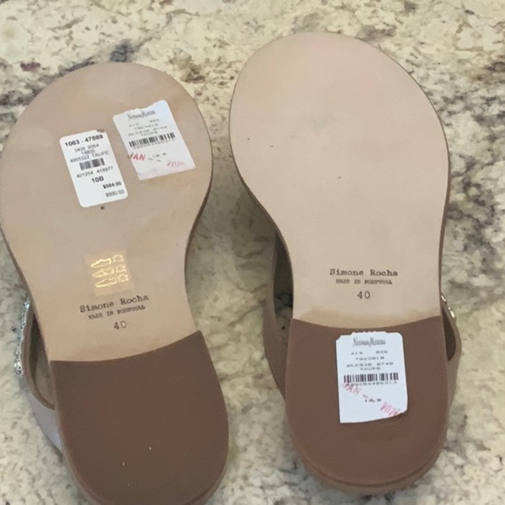 Simone Rocha Embellished Tan Sandals - Picture 5 of 5